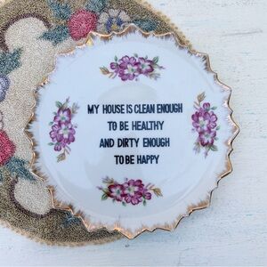 Vintage Bradley My House 7" Decorative Plate Japan Made Quote
